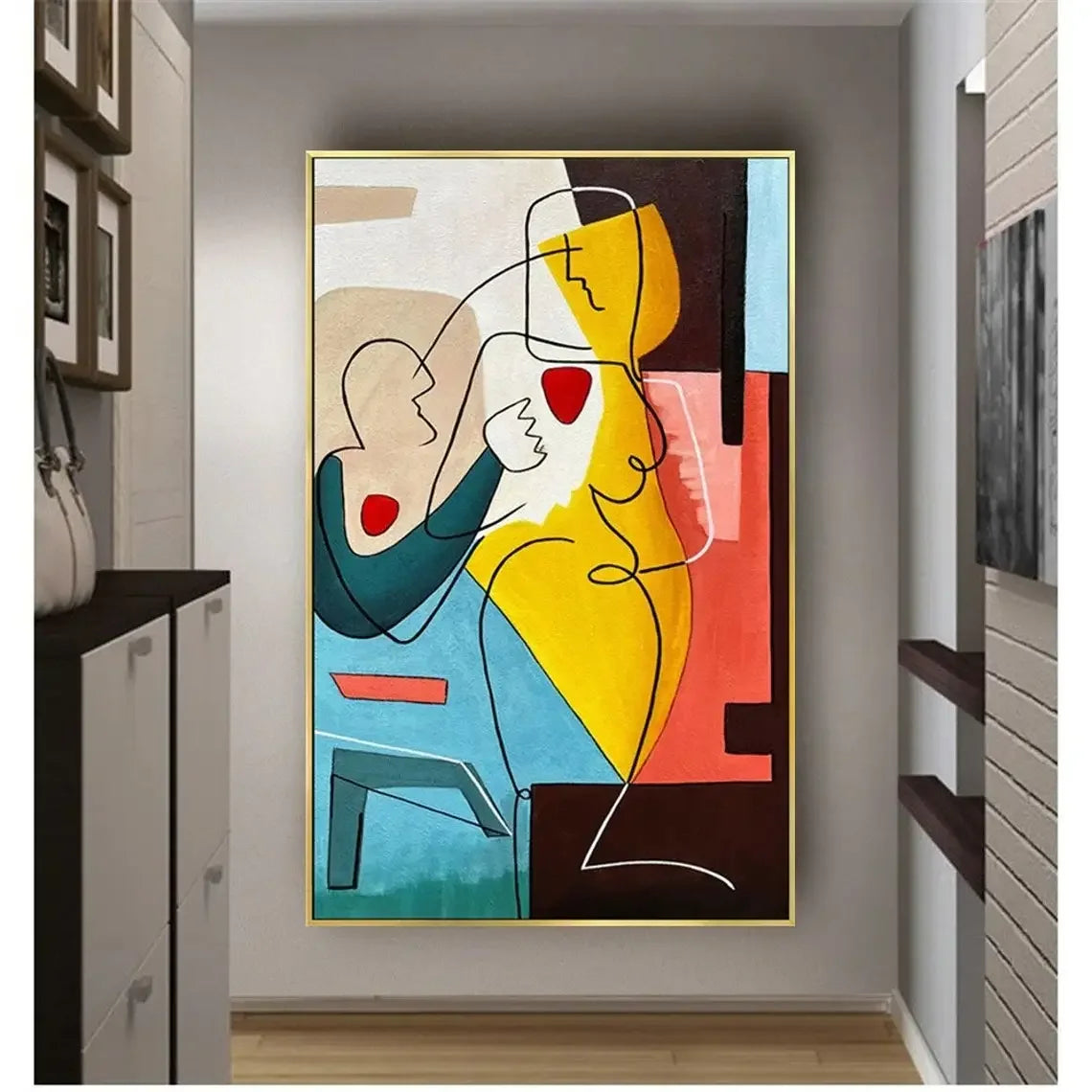 Scandinavian Classic Wall Art Handmade Abstract Color Texture HD Canvas Poster Print Home Bedroom Living Room Decoration