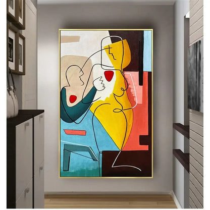 Scandinavian Classic Wall Art Handmade Abstract Color Texture HD Canvas Poster Print Home Bedroom Living Room Decoration