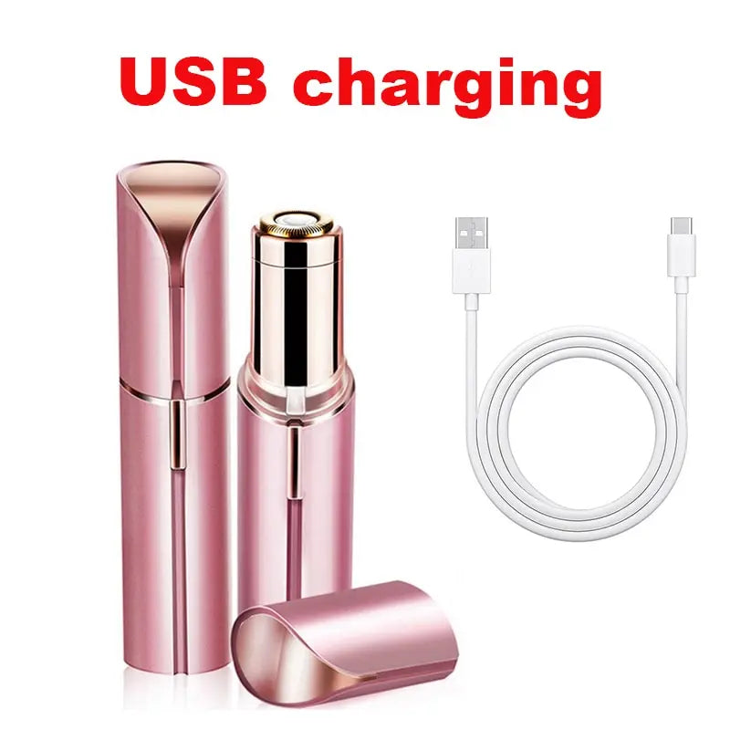 Lipstick Shaped Electric Hair Removal Device Women S Facial Hair Removal Instrument Portable Full Body Water Wash Shaving Device