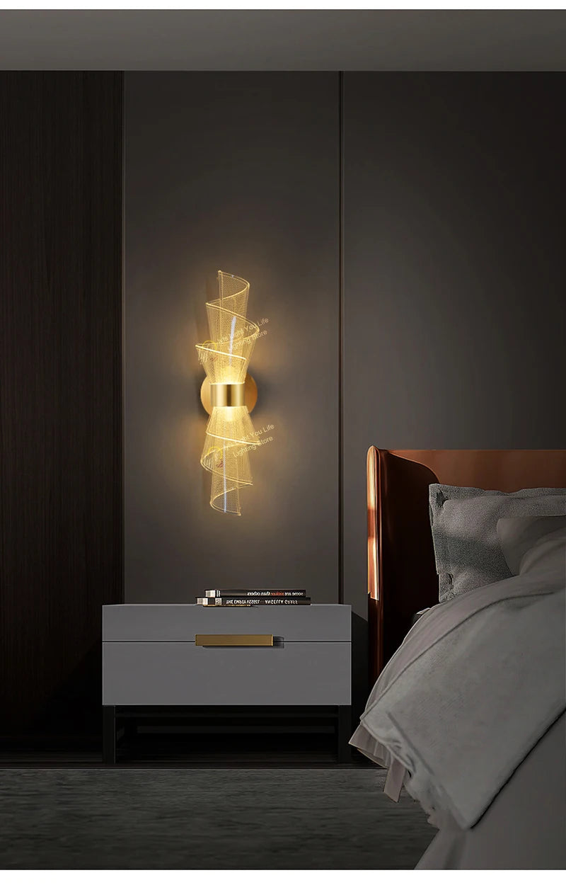 Nordic LED Wall Light Sconce Interior Lighting Lamps For Home Living Room Bedroom Study Corridor Decoration Bedside Wall Lamp