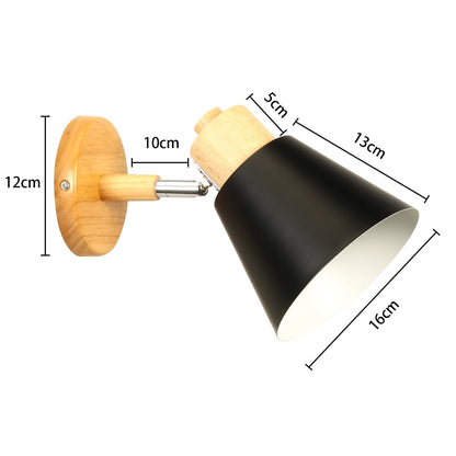 Nordic LED Wall Lamp Wood Creative Lighting Fixture Guest Room Balcony Staircase Sconce Bedroom Bedside Decor Light chandelier