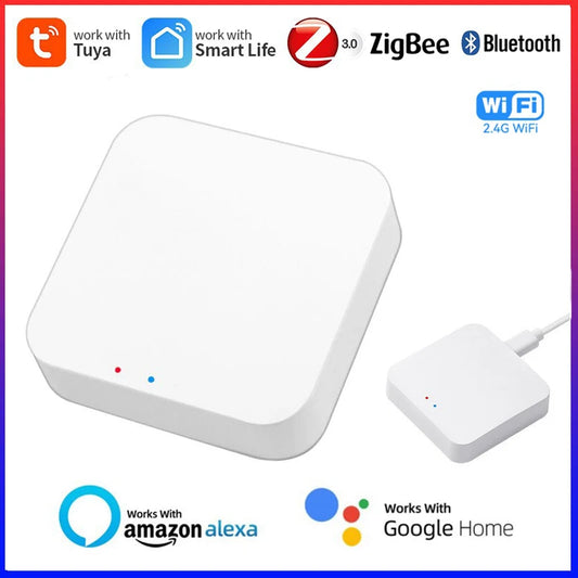 Wireless  Multi-mode Smart Gateway ZigBee Bluetooth Mesh Hub Work with Tuya Smart life App Voice Control via Alexa Google Home