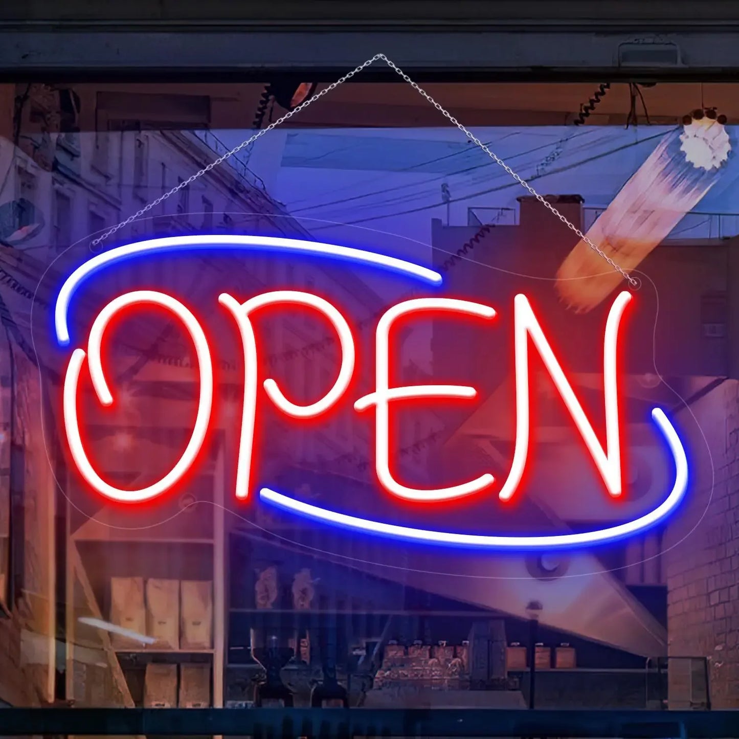 Open LED Neon Sign For Business Neon Lights Open Sign Led Wall Decor Neon Led Signs Adjustable Brightness Bar Salon Stores Hotel