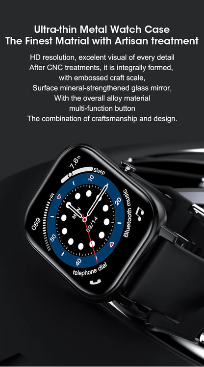 New Smart Watch Men 24H Health Monitor Sports Fitness Tracker Custom Watch Face Smartwatch Women 20MM Strap for Android Ios