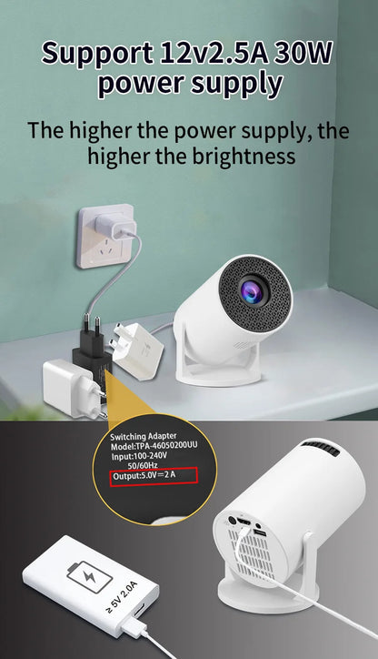 Mini WiFi Projector HY300mini HD Portable Projection Device for Home Theater