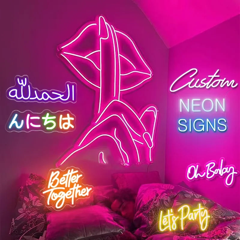 Custom Neon Signs Led Light Sign DIY Letters Extra Large Led Neon Wall Sign XL for Wedding Birthday Party Bar Drop Shopping