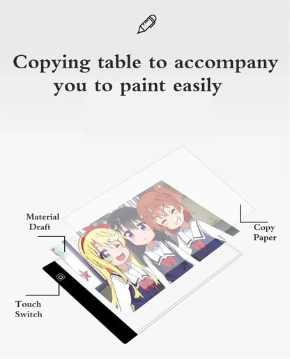 LED Photocopying Table Drawing Board Children's Light-transmitting Copying Table Brightness Adjustable Copy Board Painting Toys