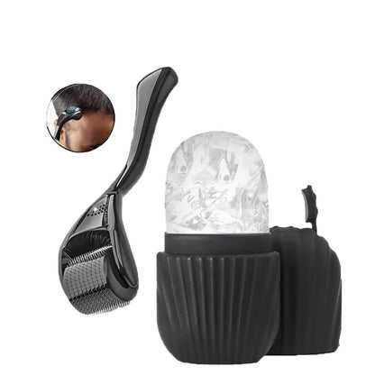 1/2/3pcs Ice Face Roller Facial Skincare Ice Roller Set,Facial Roller GuaSha FaceTool Set,Face Massage Roller Lifting Contouring