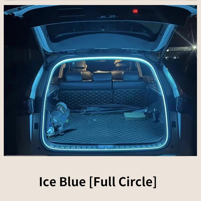 Car high brightness trunk lighting ambient light interior decoration LED wiring free automatic sensing tailgate light strip
