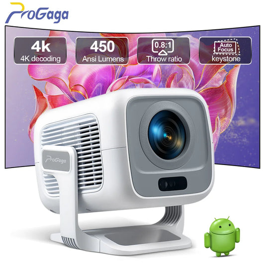 PROGAGA PG370 1080P Full HD Projector For Movie WiFi Android Projector 4K PG370 Smart TV Home Theater Mini Portable Video Beamer