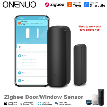 WiFi or ZigBee Door Window Sensor Smart Home Wireless Door Open Close Detectors APP Remote Alarm Work with Alexa Google Home