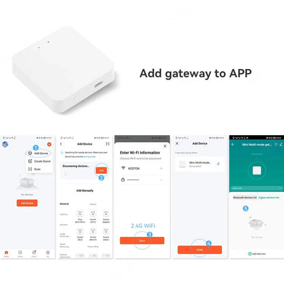 Wireless  Multi-mode Smart Gateway ZigBee Bluetooth Mesh Hub Work with Tuya Smart life App Voice Control via Alexa Google Home