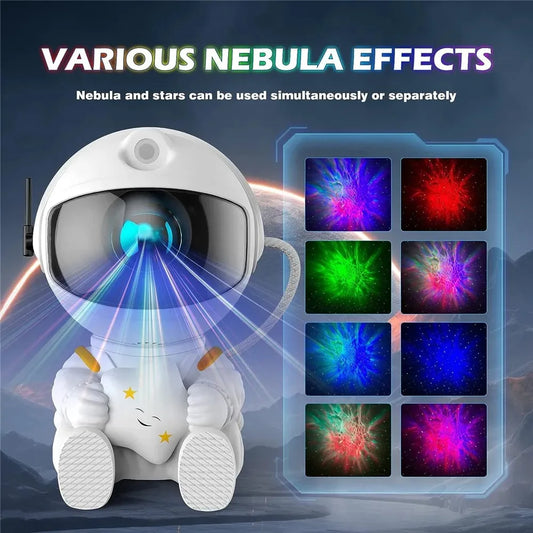 Galaxy Star Projector Night Light Astronaut Space Ceiling LED Lamp for Bedroom Home Decor Kids Gift - Starry Nebula Projector