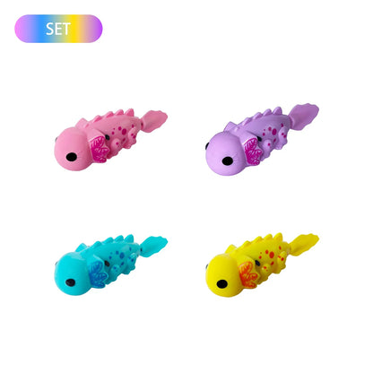 Children's Holiday Gift Bath Electronic Interactive Toy Light Swimming Fishing Simulation Color Pet Fish
