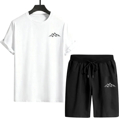 Mens Tracksuit Print Casual Training Clothing Outdoor Fitness Sports Jogging Streetwear 2026 Single Piece T-shirt Shorts Summer