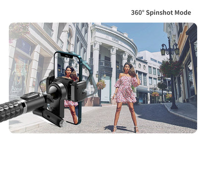 Desktop Gimbal Stabilizer 360° Rotation Smart Track Mode Selfie Stick with Remote Control for iPhone Cell Phone Smartphone
