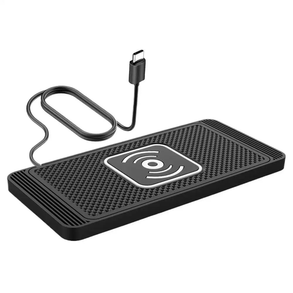 Car Wireless Charging Pad 15W Wireless Auto Phone Charger Pad Automatic Sensing Charging Mat Non-Slip Silicone mat For Phone