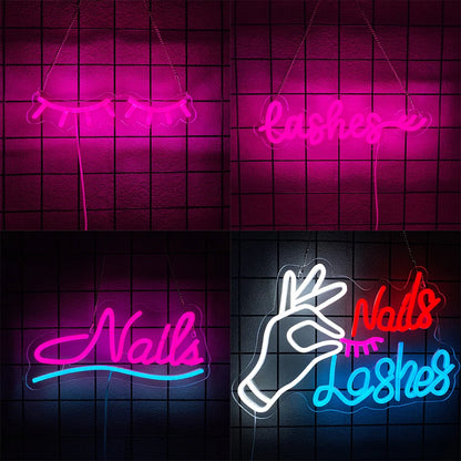 Beauty Salon Led Neon Sign, Used For Wall Decor, Usb Powered, Used For Beauty Salons, Nail Shops, Dressing Room Wall Lamps.