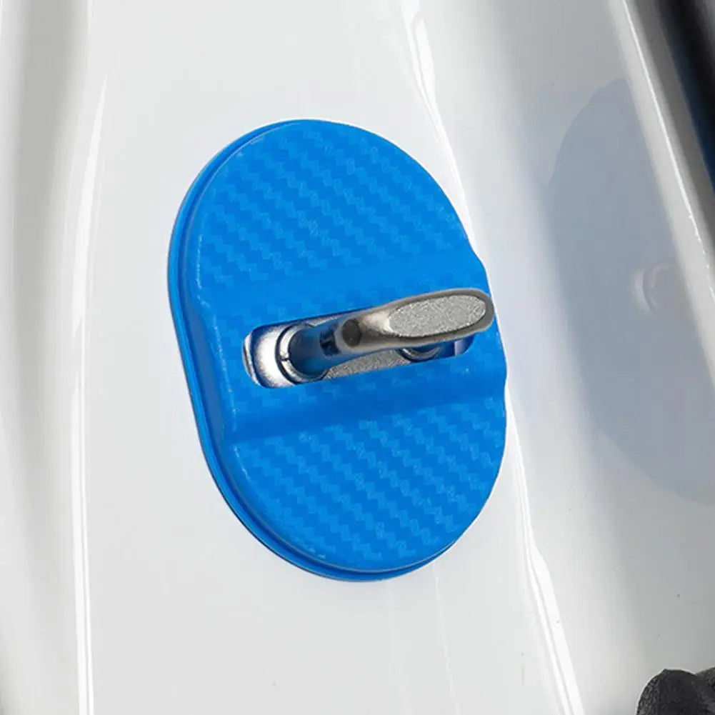 Universal Car Door Lock Protective Cover 4PCS Self-adhesive Car Decorative Accessories Car Door Lock Anti Rust Sleeve