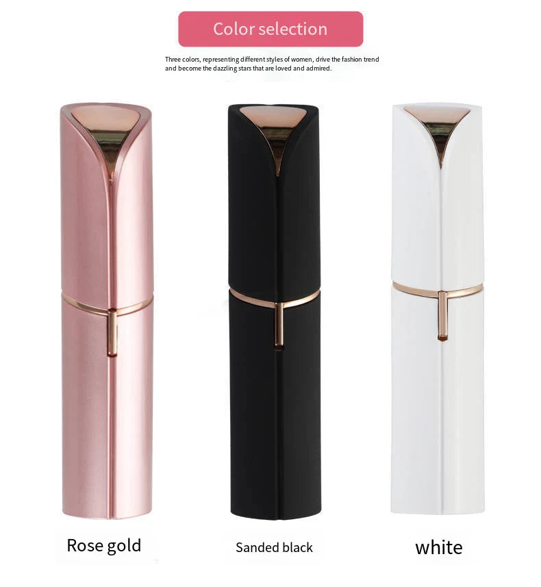 HOMEFISH Lipstick-Shaped Electric Hair Remover Eyebrow Shaper Women's Hair Removal Device Mini Facial Hair Removal Instrument