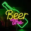 Neon Led Sign Beer Time Shop Bar Restaurant Hotel KTV Decor Neon Bar Sign LED Lights For Home Bar Pub Party Club Wall Decor USB