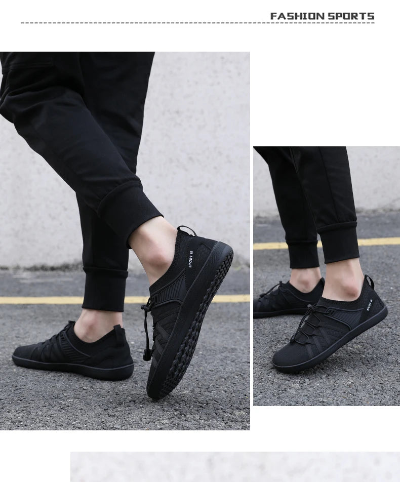New Minimalist Shoes for Men Wide Toe Barefoot Casual Sneakers Women Mesh Breathable Unisex Sneakers Lightweight Walking Shoes