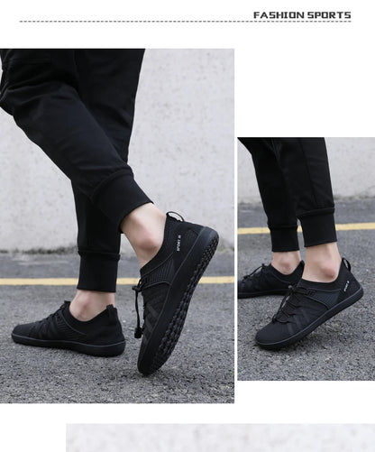 New Minimalist Shoes for Men Wide Toe Barefoot Casual Sneakers Women Mesh Breathable Unisex Sneakers Lightweight Walking Shoes