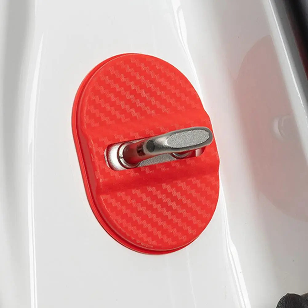 Universal Car Door Lock Protective Cover 4PCS Self-adhesive Car Decorative Accessories Car Door Lock Anti Rust Sleeve