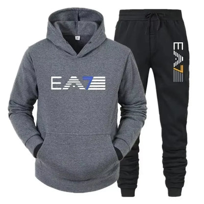 Men's Tracksuit Set: Stylish, Comfortable, and Casual - Autumn/Winter Men's Sportswear Set with Jacket and Pants (Two-Piece Set)