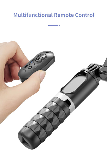 Desktop Gimbal Stabilizer 360° Rotation Smart Track Mode Selfie Stick with Remote Control for iPhone Cell Phone Smartphone