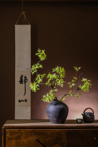 Artificial Green Plants To Welcome Guests Pine Maple Leaves Fake Flower New Chinese Style Simulated  Bonsai Flower Decorations