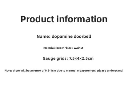 Dopamine Wind Chime Magnetic Indoor Wind Chime, Oak Material Doorbell Copper Bell, Walnut Copper Trim Home Wind Chime Doorbell