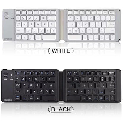 Foldable Bluetooth Keyboard Portable Wireless Rechargeable Ultra Slim Silent Key Board for Mobile Phone Accessories
