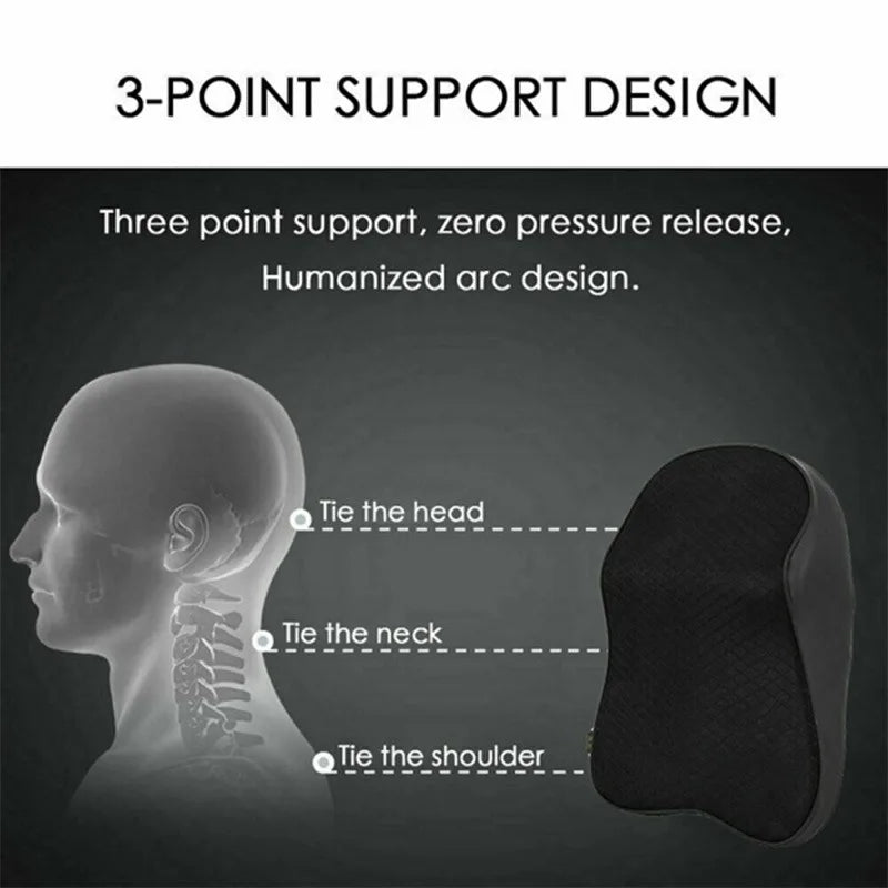 Breathable Car Headrest Seat Cushion Memory Foam Pillow Head Support Neck Rest for Cars Travel Pillows 3D Memory Foam Neckrest