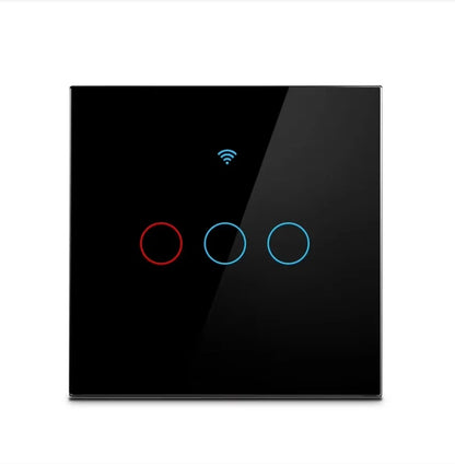 Work with Tuya WIFI Smart Home Wireless Remote Control Switch Light Wall US/EU Glass Touch Panel Voice by Alexa Google Home