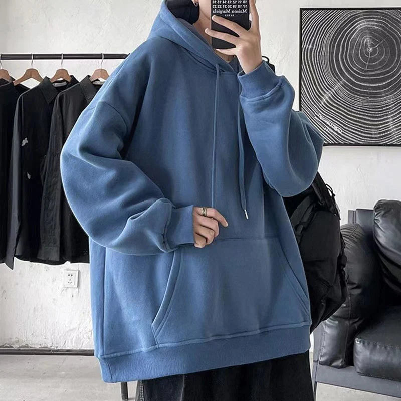 2025  Men And Women's Oversized Sweatshirts Casual Men Autumn Winter Hoodie Hooded Long Sleeves Loose Pocket Warm Thick Hoodies