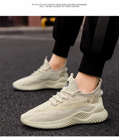 Men Sneakers 2026 Men Tennis Shoes New Fashion Spring and Summer Leisure Walking and Running Breathable Flat Bottom Gym Sports