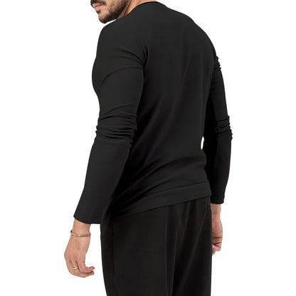 Mens Gym Workout Slim Fit Long Sleeve T-Shirt Performance Athletic Shirts Running Fitness Tee Loungewear Casual Crewneck Tops