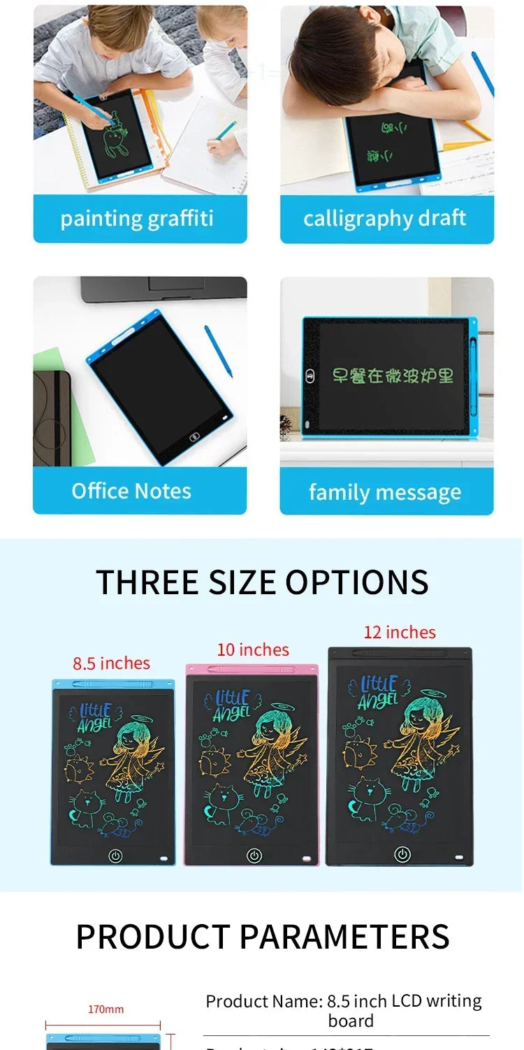12 Inch LCD Writing Tablet Drawing Board Graffiti Sketchpad Mgaic Erasable Handwriting Pad Toys for Kids Boys Gifts