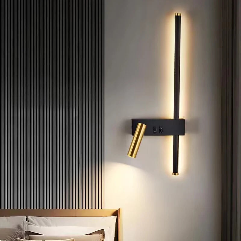Nordic Led Wall Lamp Interior Lighting Fixture for Home Tv Bedside Living Room Corridor Decoration Modern Wall Light Sconces