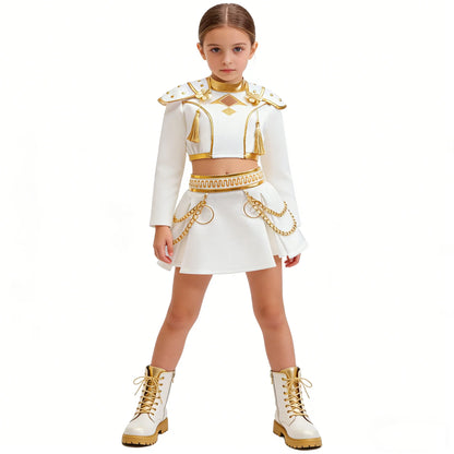 4-12 Years K-POP Rumi Cosplay Girls Clothing Sets Mira 3Pcs Girls Suits Halloween Zoey Birthday Party Costume New Kids Clothes