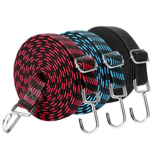 Motorcycle Elastics Rubber Luggage Rope Cord Hooks Bikes Rope Tie Auto Luggage Roof Rack Strap Fixed Band Hook Car Accessories
