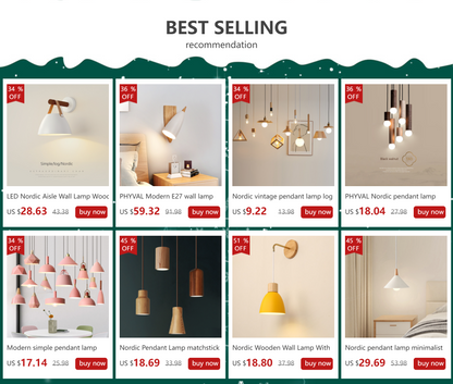 Nordic LED Wall Lamp Wood Creative Lighting Fixture Guest Room Balcony Staircase Sconce Bedroom Bedside Decor Light with bulb