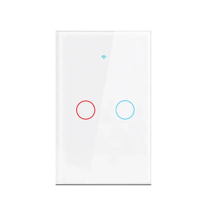 Work with Tuya WIFI Smart Home Wireless Remote Control Switch Light Wall US/EU Glass Touch Panel Voice by Alexa Google Home