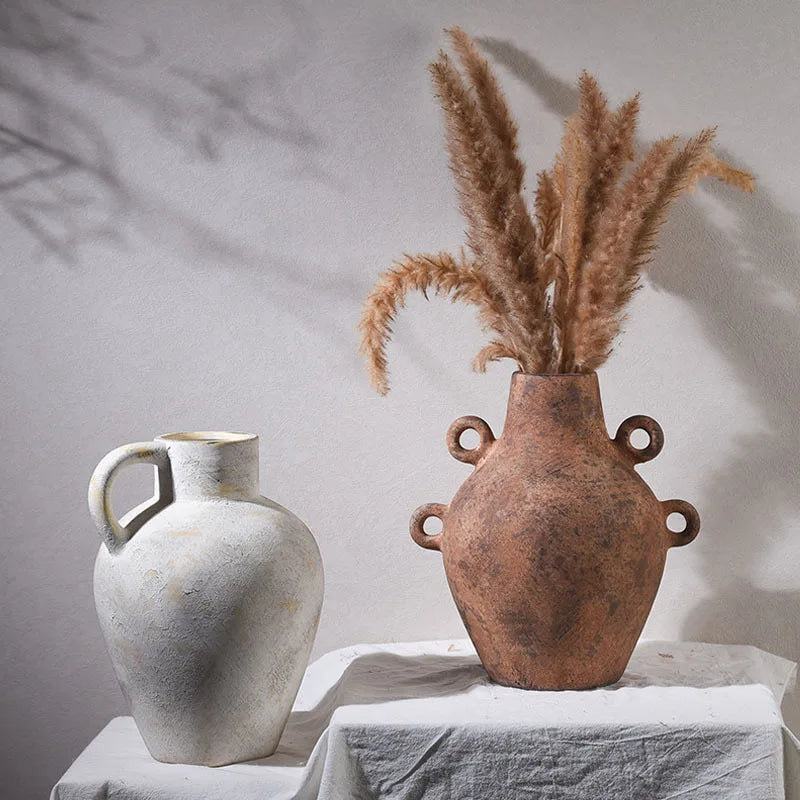 Ceramic Vases Retro Style Homestay Decorations Antique Hotel Art Flower Arrangements Home Decor Items