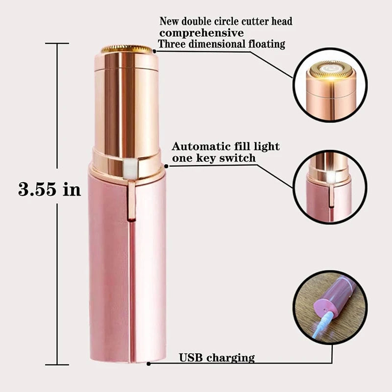 Lipstick Shaped Electric Hair Removal Device Women S Facial Hair Removal Instrument Portable Full Body Water Wash Shaving Device