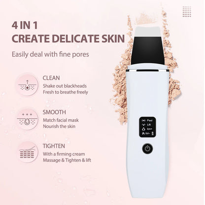 Skin Scrubber Deep Vibrate Facial Cleaner Shovel Spatula Not Ultrasonic Face Scrubber Peeling Blackhead Remover Facial Massager