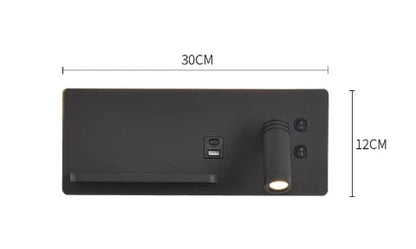 Nordic 12W LED Wall Light With USB Fast Charging  Modern Free Rotation Angle Wall Sconces for Bedroom Living Room Bedside