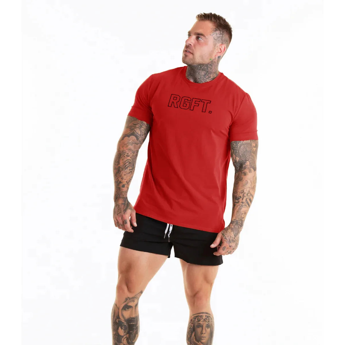 Men Muscle Shirts Slim Fit Cotton Tshirt for Men Workout Fitness Sports Top Tees Casual T Shirt