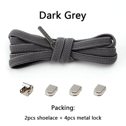 No Tie Elastic Shoe Laces One Size Fits All Adult and Kids Shoes Shoelaces for Sneakers Shoelace Tieless Flat Expand Shoestrings